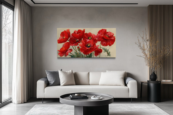 Red Poppies Framed Canvas Wall Art
