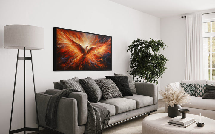 Rising Phoenix Extra Large Framed Canvas Wall Art