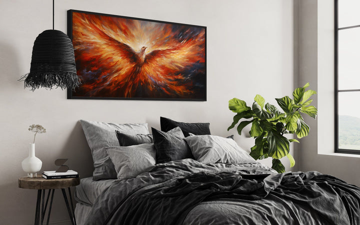 Rising Phoenix Extra Large Framed Canvas Wall Art