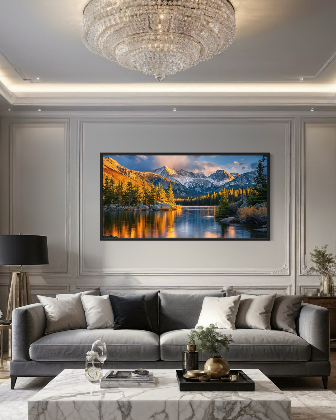 Rocky Mountain National Park Colorado framed canvas wall art.