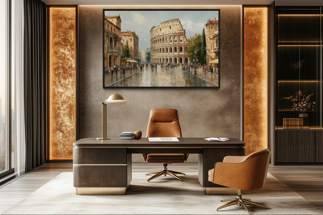 Rome Colosseum Framed Canvas Wall Art