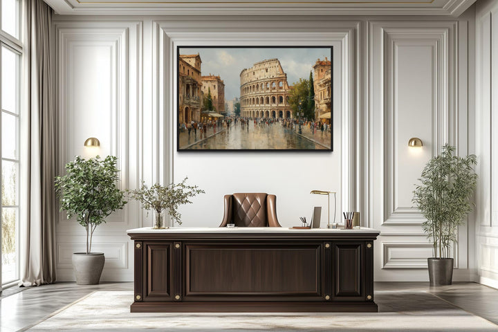 Rome Colosseum Framed Canvas Wall Art