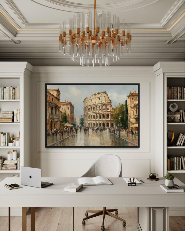 Rome Colosseum Framed Canvas Wall Art