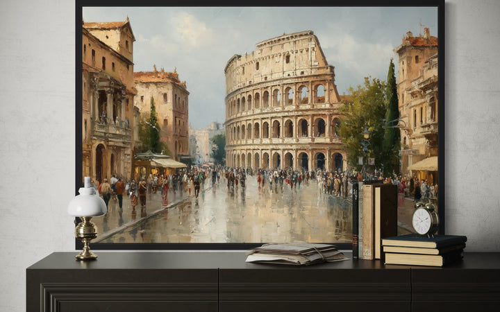 Rome Colosseum Framed Canvas Wall Art