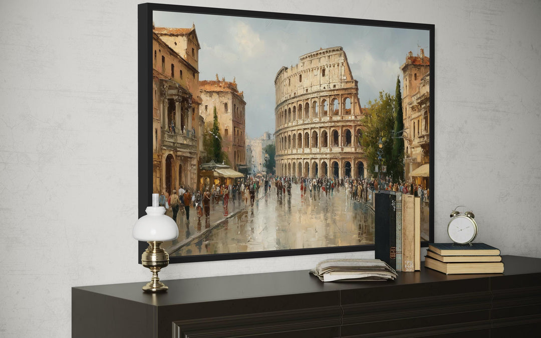 Rome Colosseum Framed Canvas Wall Art