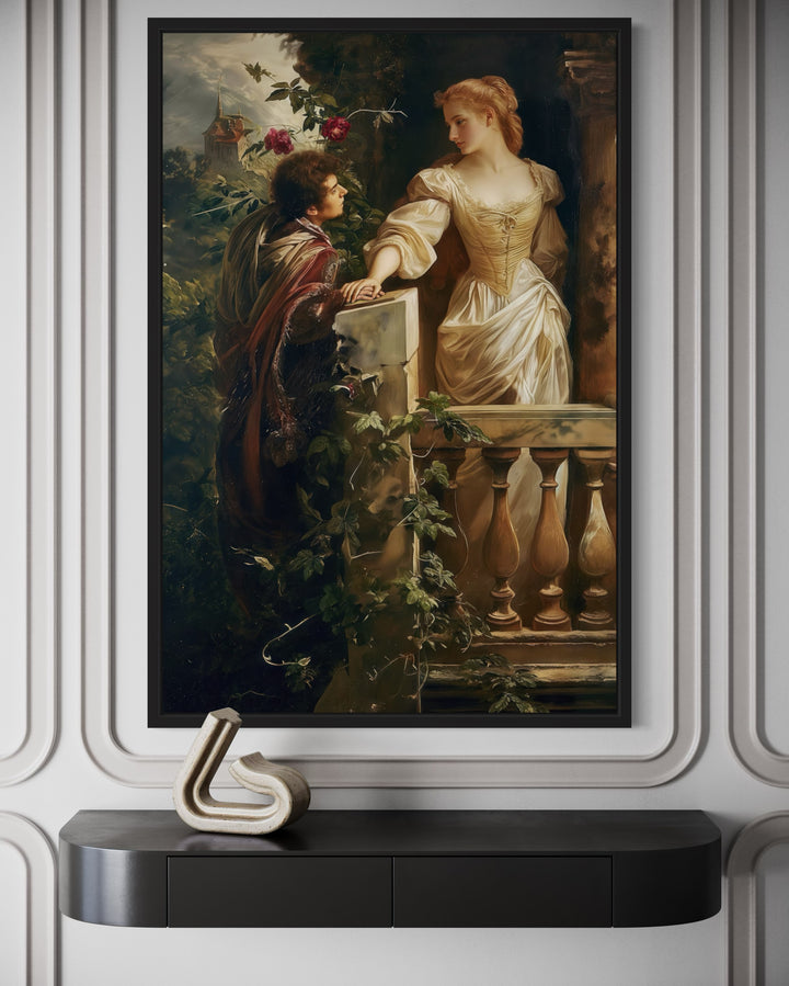 Romeo And Juliet Balcony Scene Vintage Dark Academia Wall Art