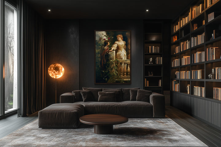 Romeo And Juliet Balcony Scene Vintage Dark Academia Wall Art