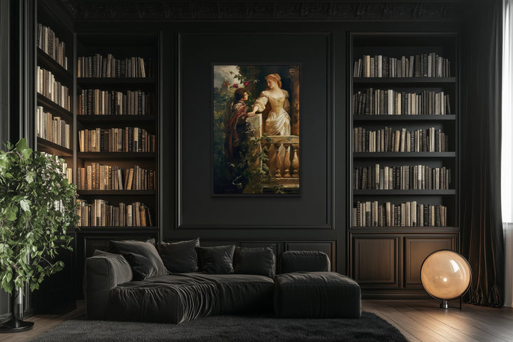 Romeo And Juliet Balcony Scene Vintage Dark Academia Wall Art