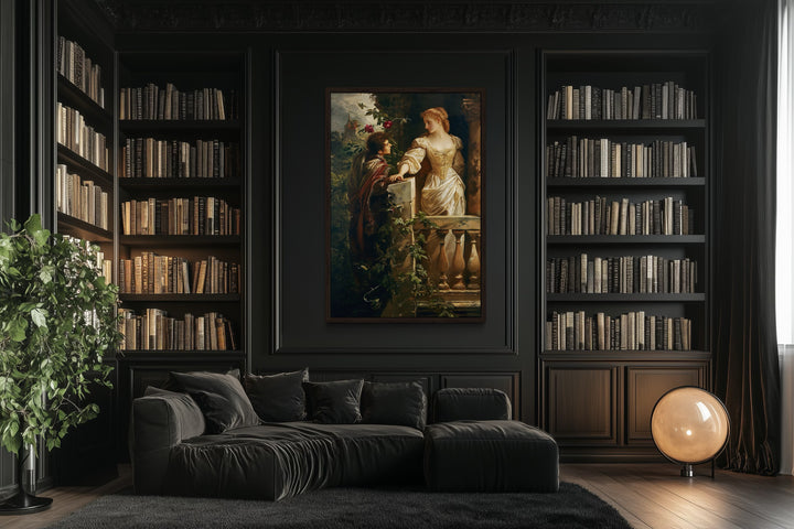 Romeo And Juliet Balcony Scene Vintage Dark Academia Wall Art