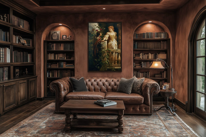 Romeo And Juliet Balcony Scene Vintage Dark Academia Wall Art