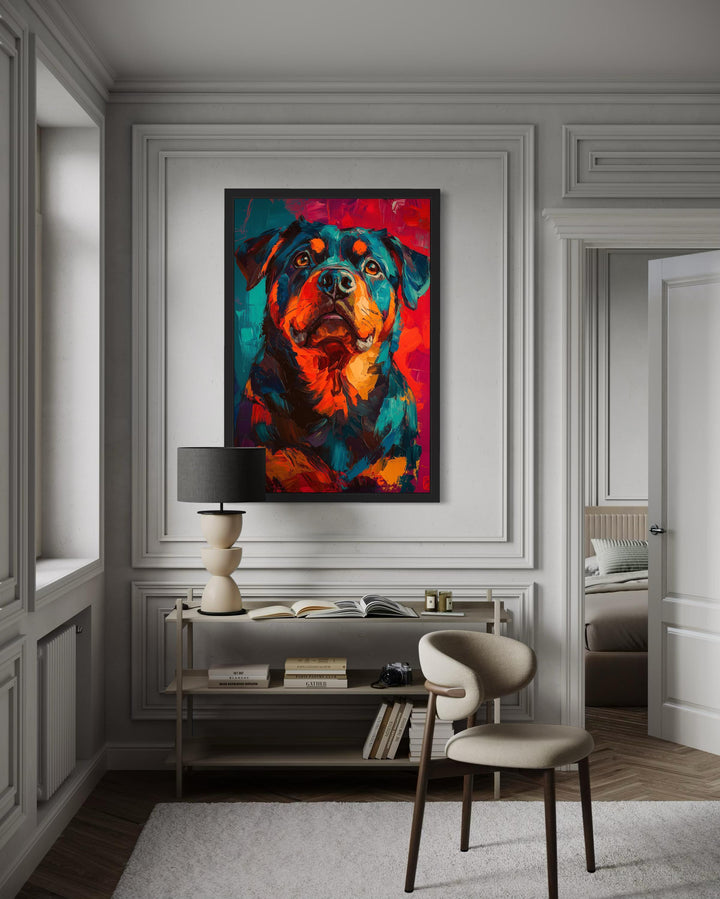 Rottweiler Pop Art Canvas Wall Art