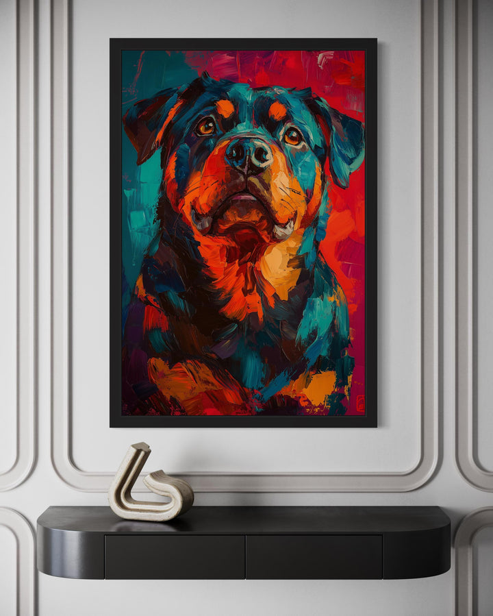 Rottweiler Pop Art Canvas Wall Art