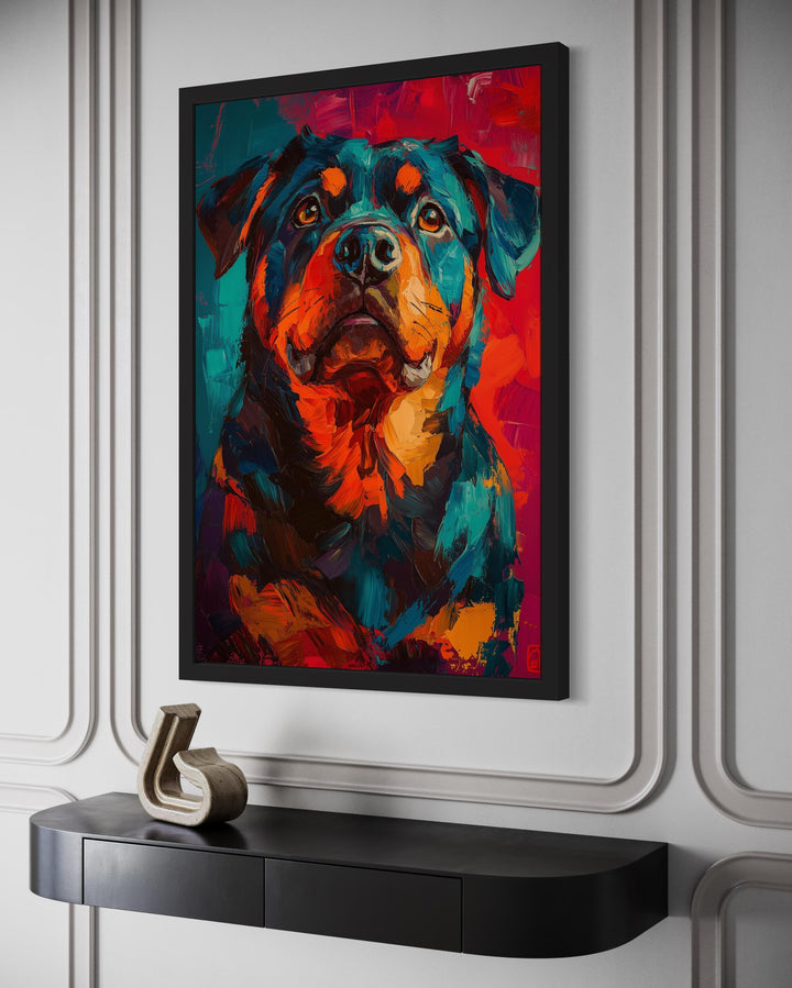 Rottweiler Pop Art Canvas Wall Art
