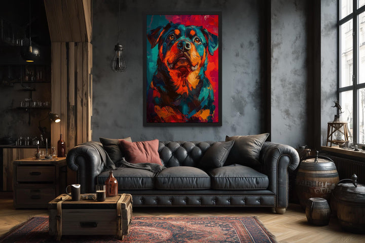 Rottweiler Pop Art Canvas Wall Art
