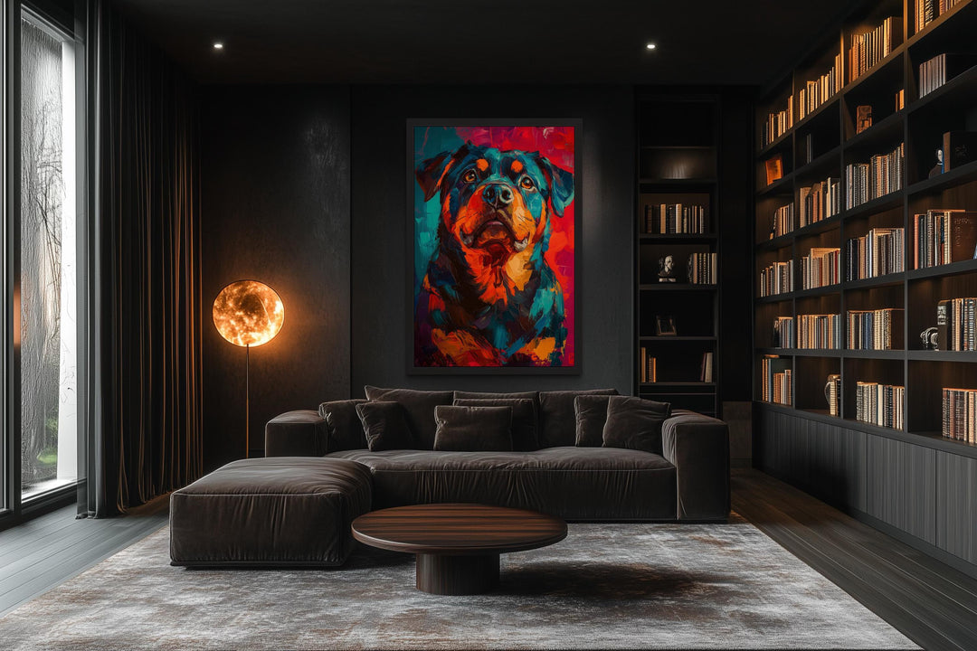 Rottweiler Pop Art Canvas Wall Art