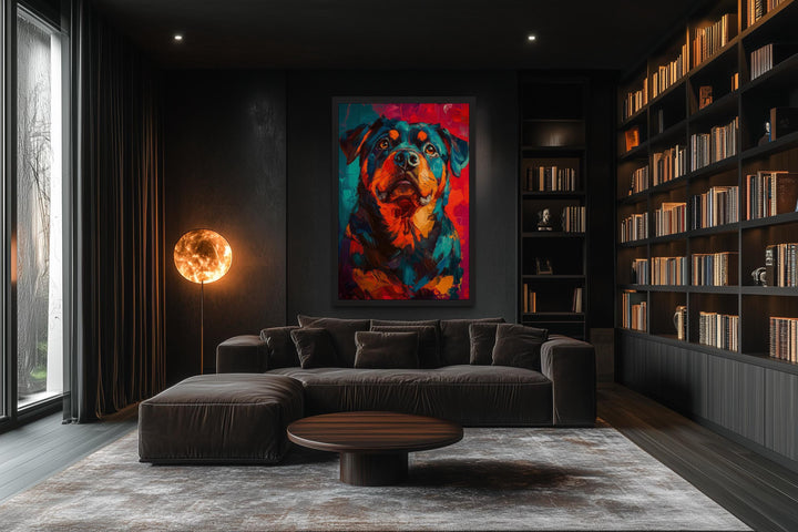 Rottweiler Pop Art Canvas Wall Art