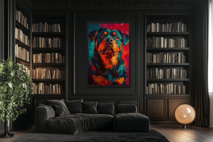 Rottweiler Pop Art Canvas Wall Art