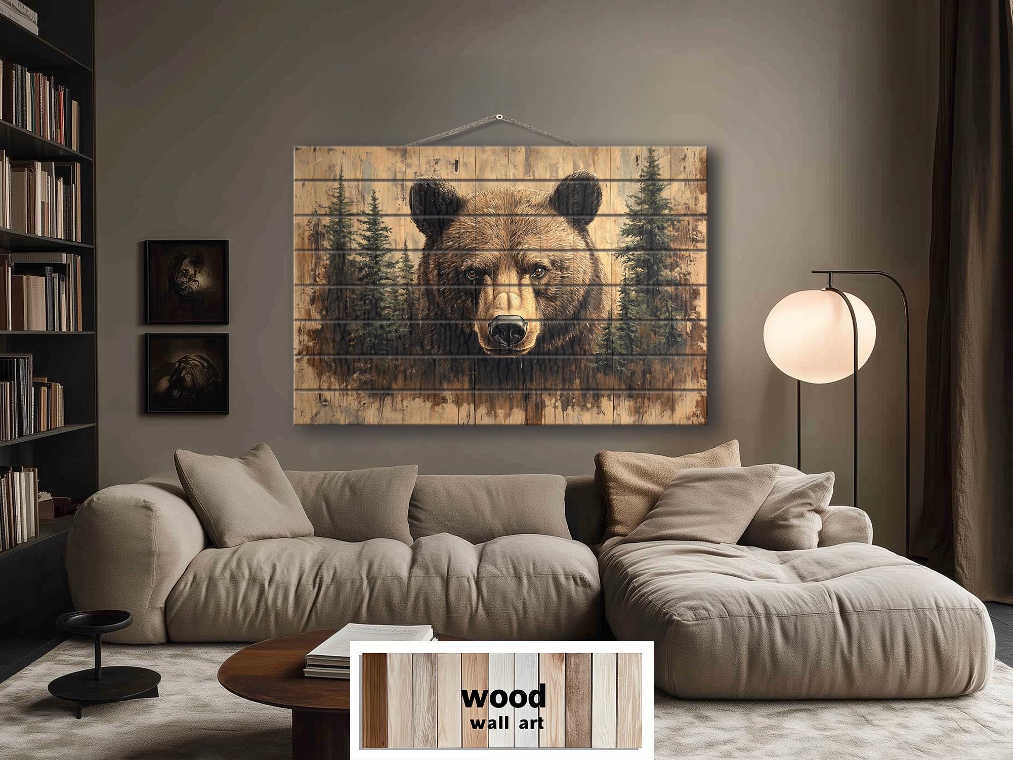 Rustic-Bear-In-Pine-Trees-