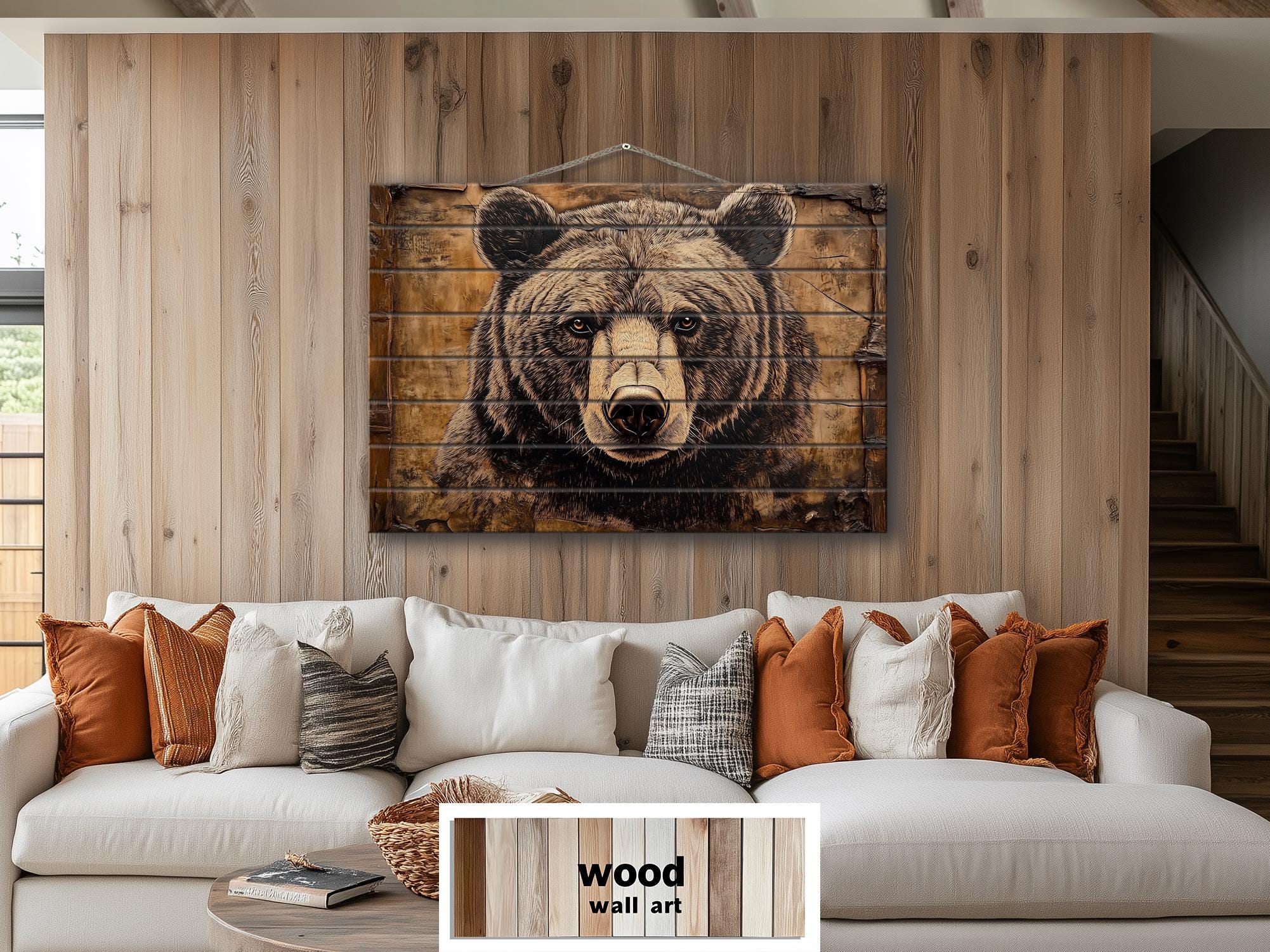 Rustic Bear Wood Wall Art for Cabin & Lodge Decor – Wall Decor