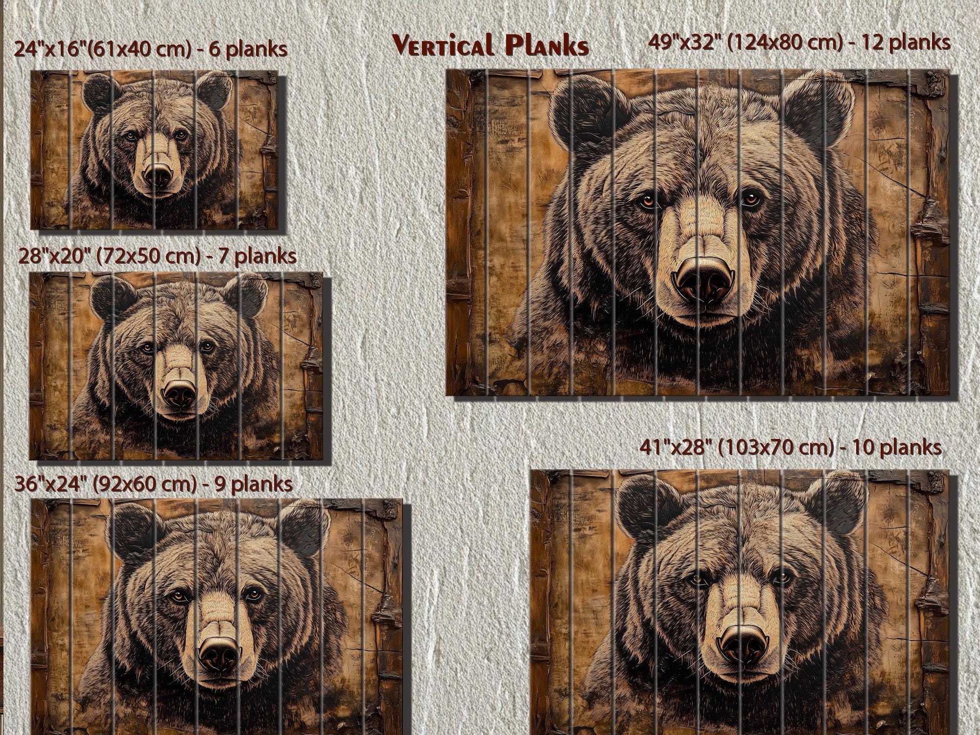Rustic Bear Wood Wall Art for Cabin & Lodge Decor – Wall Decor
