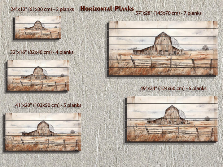 Rustic Old Barn Real Wood Wall Art