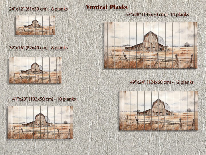 Rustic Old Barn Real Wood Wall Art