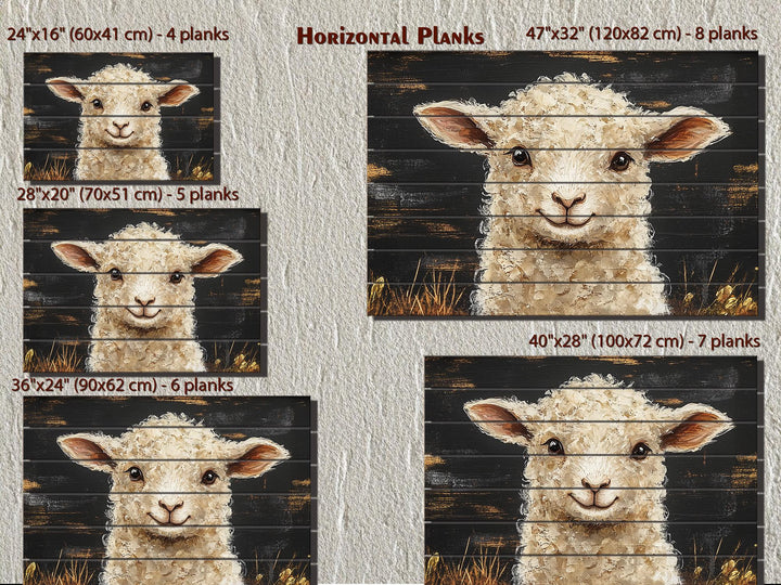 Rustic Sheep Distressed Wood Wall Art | Farmhouse Decor
