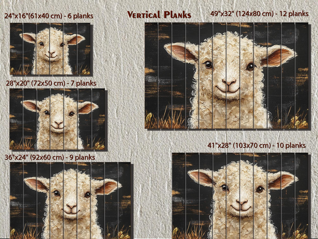 Rustic Sheep Distressed Wood Wall Art | Farmhouse Decor