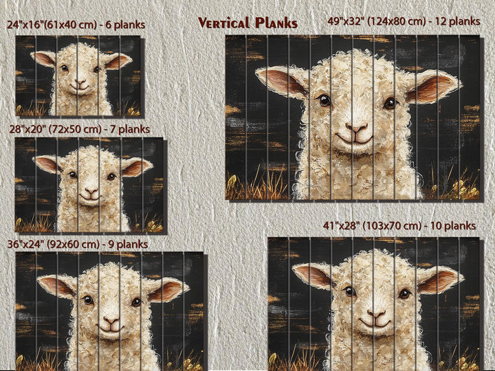 Rustic Sheep Distressed Wood Wall Art | Farmhouse Decor