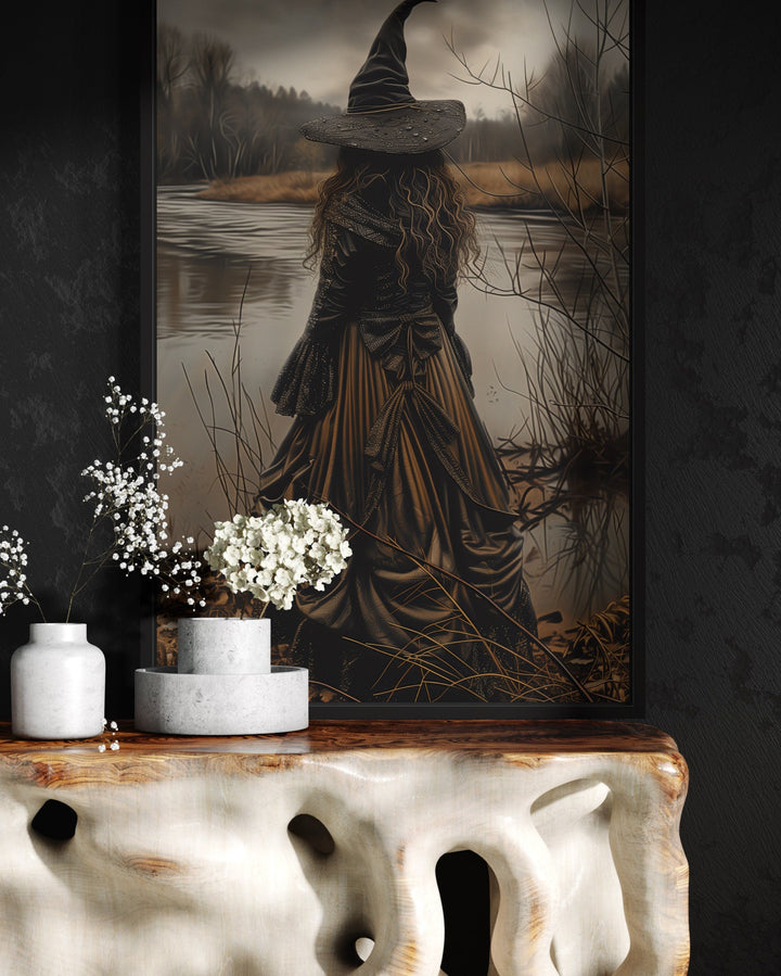 Salem Witch At The Lake Halloween Wall Art