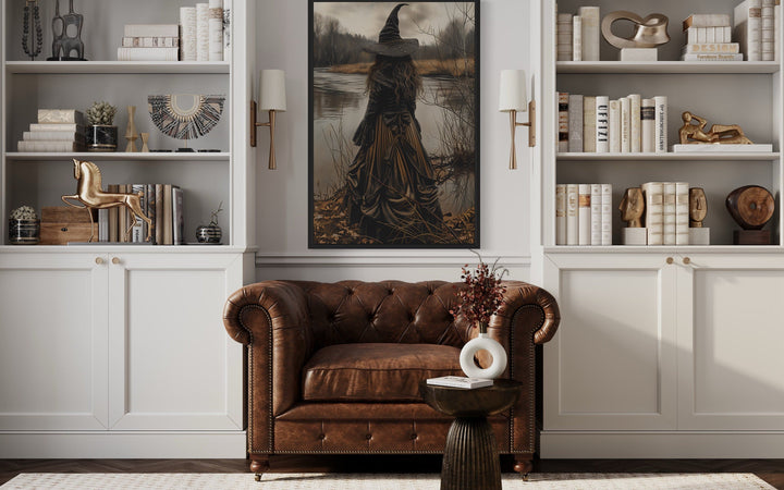 Salem Witch At The Lake Halloween Wall Art