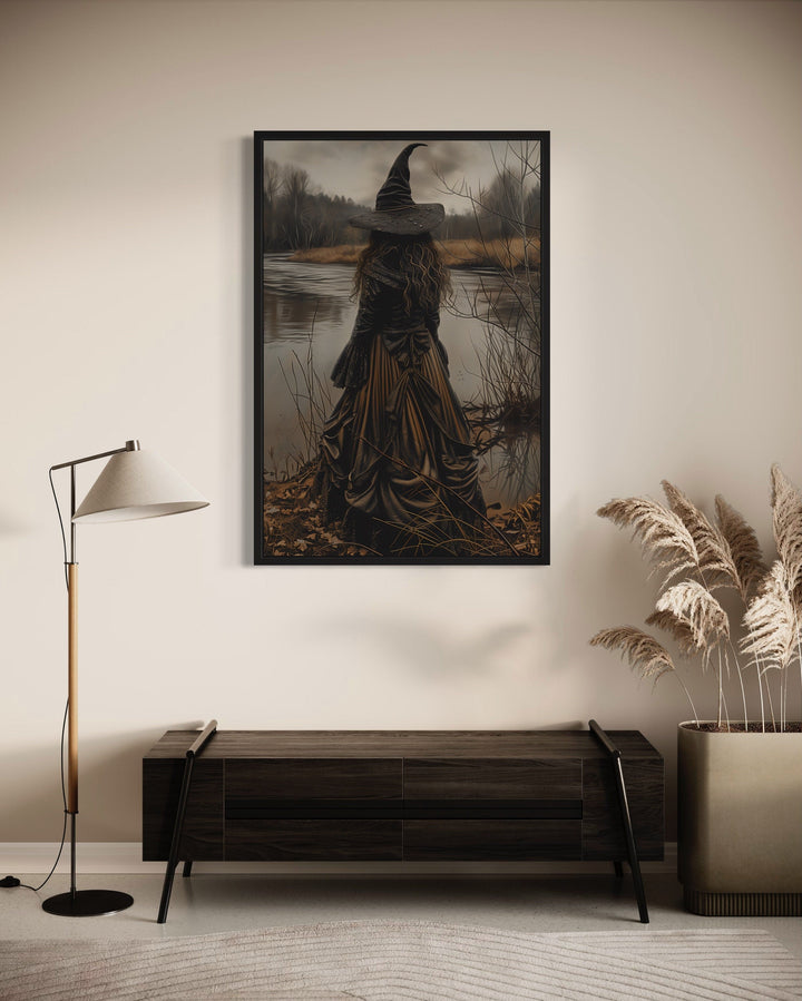 Salem Witch At The Lake Halloween Wall Art