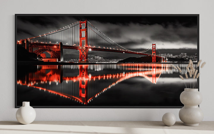 San Francisco Golden Gate Bridge Photography Style Framed Wall Art