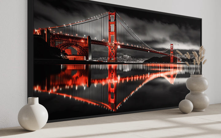 San Francisco Golden Gate Bridge Photography Style Framed Wall Art