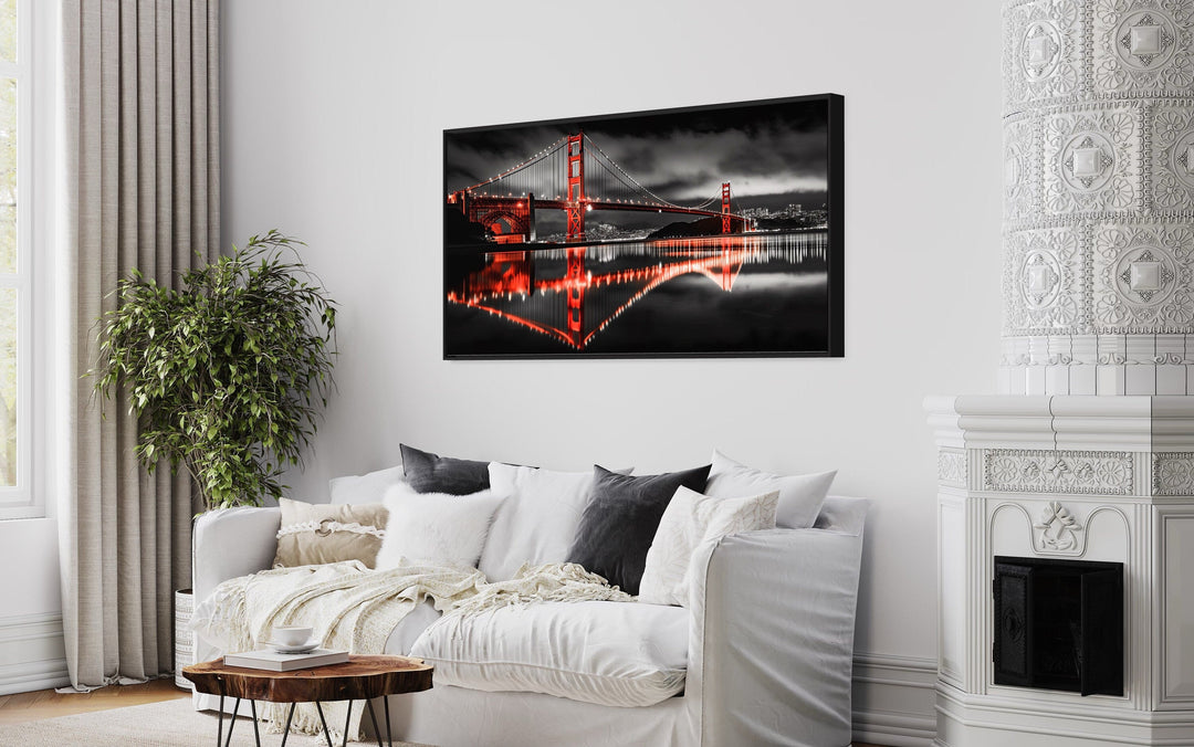 San Francisco Golden Gate Bridge Photography Style Framed Wall Art