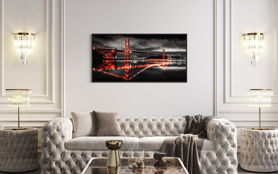 San Francisco Golden Gate Bridge Photography Style Framed Wall Art