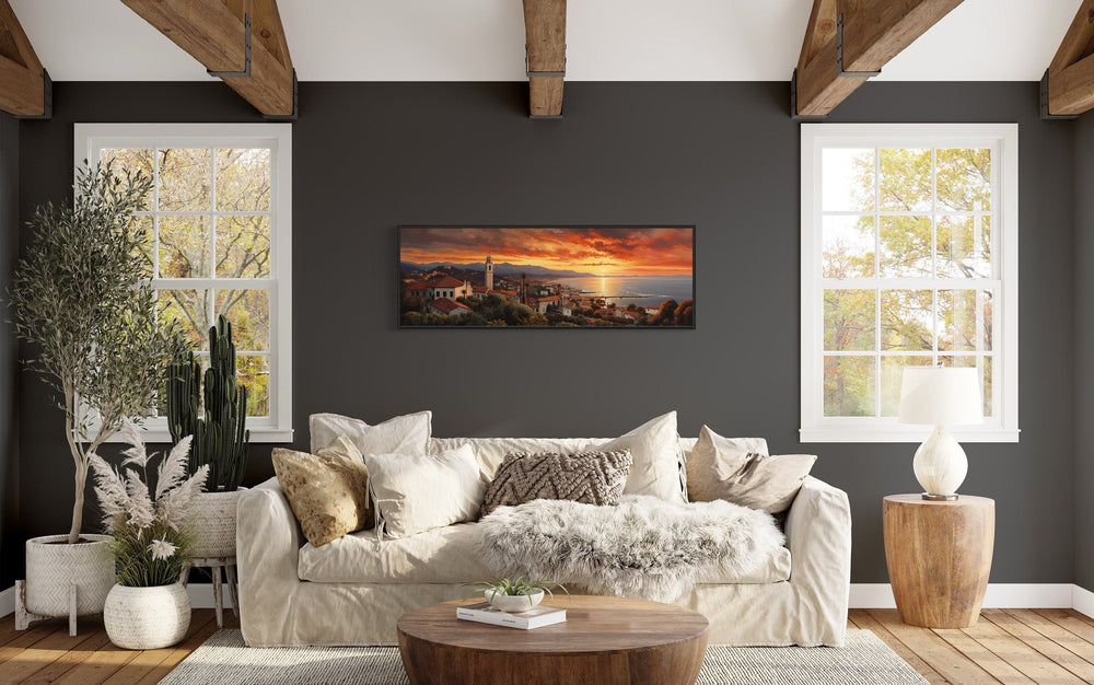 Santa Barbara At Sunrise Framed Horizontal Wall Art