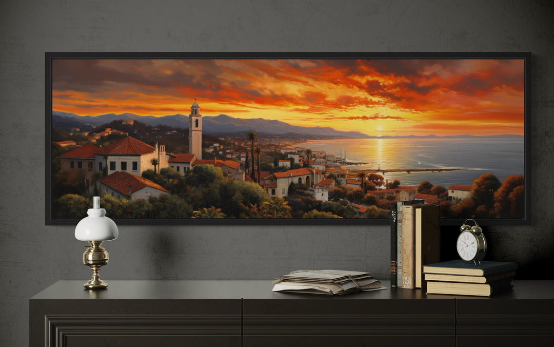 Santa Barbara At Sunrise Framed Horizontal Wall Art