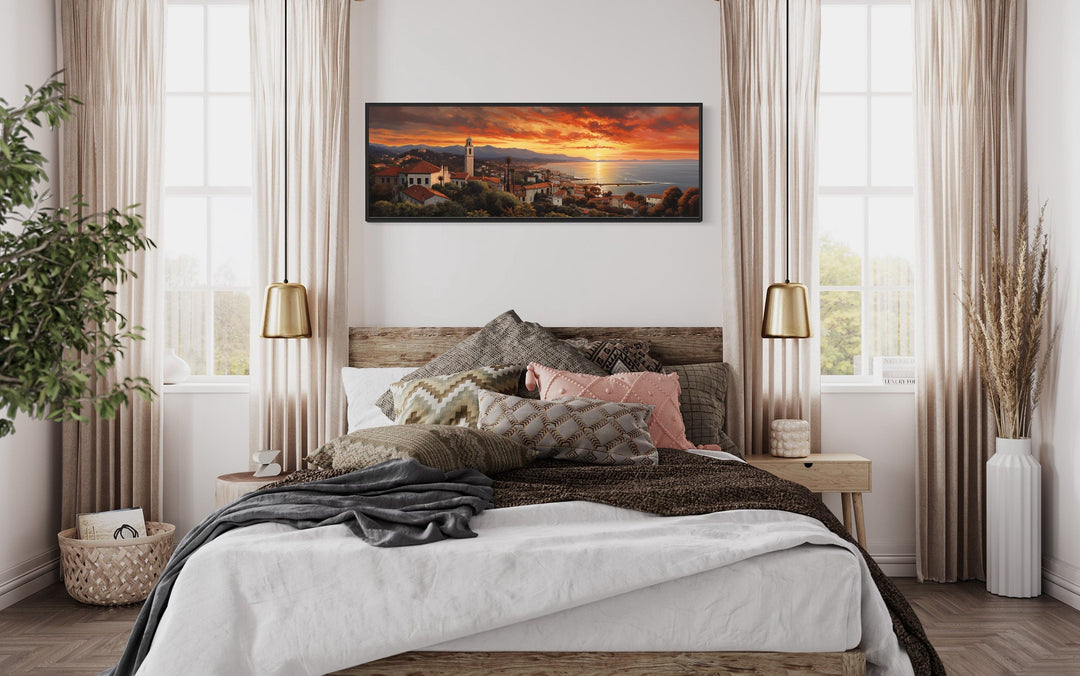 Santa Barbara At Sunrise Framed Horizontal Wall Art