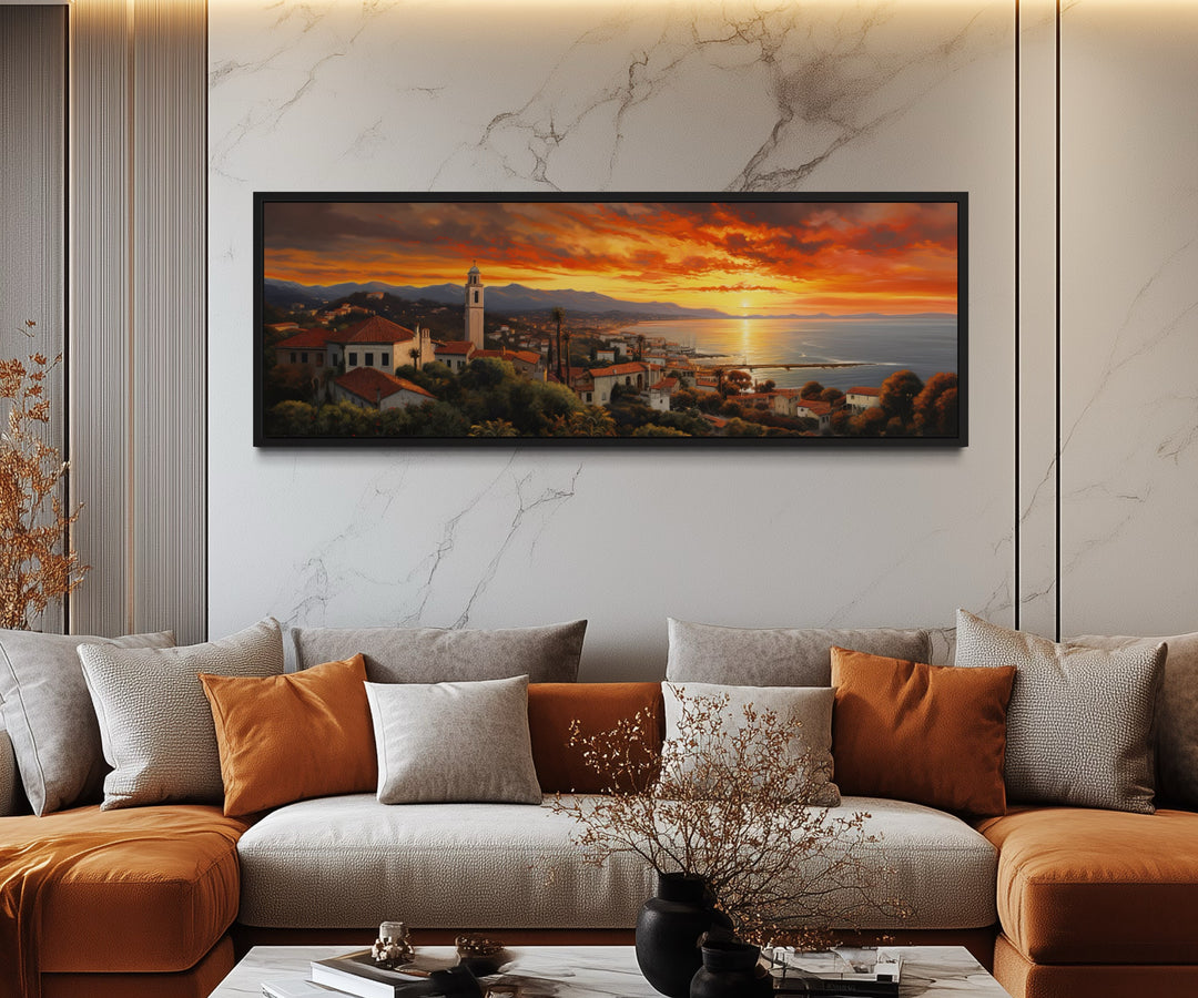 Santa Barbara At Sunrise Framed Horizontal Wall Art