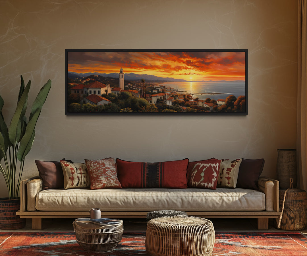 Santa Barbara At Sunrise Framed Horizontal Wall Art