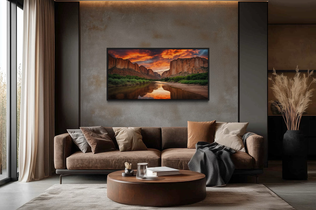 Santa Elena Canyon Big Bend National Park Sunset Canvas Wall Art
