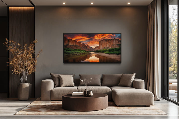 Santa Elena Canyon Big Bend National Park Sunset Canvas Wall Art