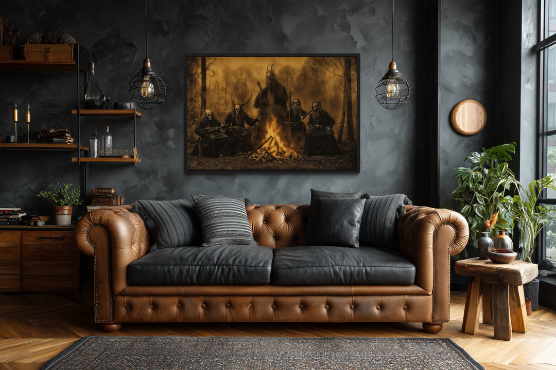 Satanic Ceremony Ritual Halloween Wall Art