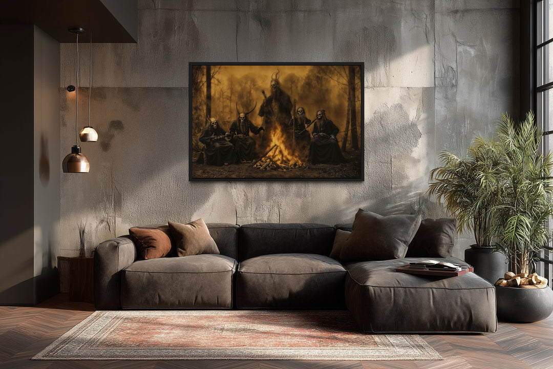 Satanic Ceremony Ritual Halloween Wall Art
