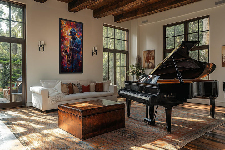 Saxophone Player Jazz Wall Art
