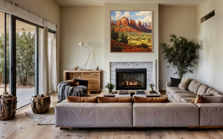 Sedona Arizona Desert Landscape Framed Canvas Wall Art