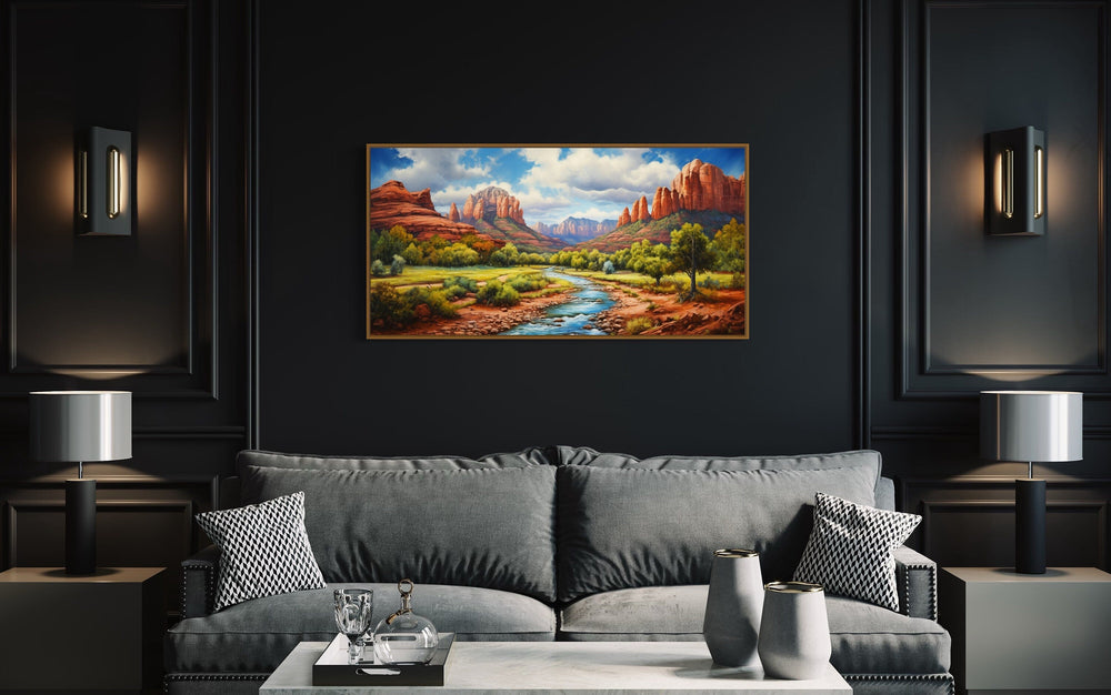 Sedona Arizona Red Rock State Park Southwestern Framed Canvas Wall Art