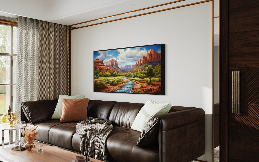 Sedona Arizona Red Rock State Park Southwestern Framed Canvas Wall Art