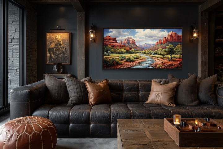 Sedona Arizona Red Rock State Park Southwestern Framed Canvas Wall Art